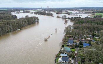 Luftbild des Hochwassers