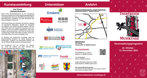 Flyer Konzerte 2023 Aktuell Oktober 2023 Außen